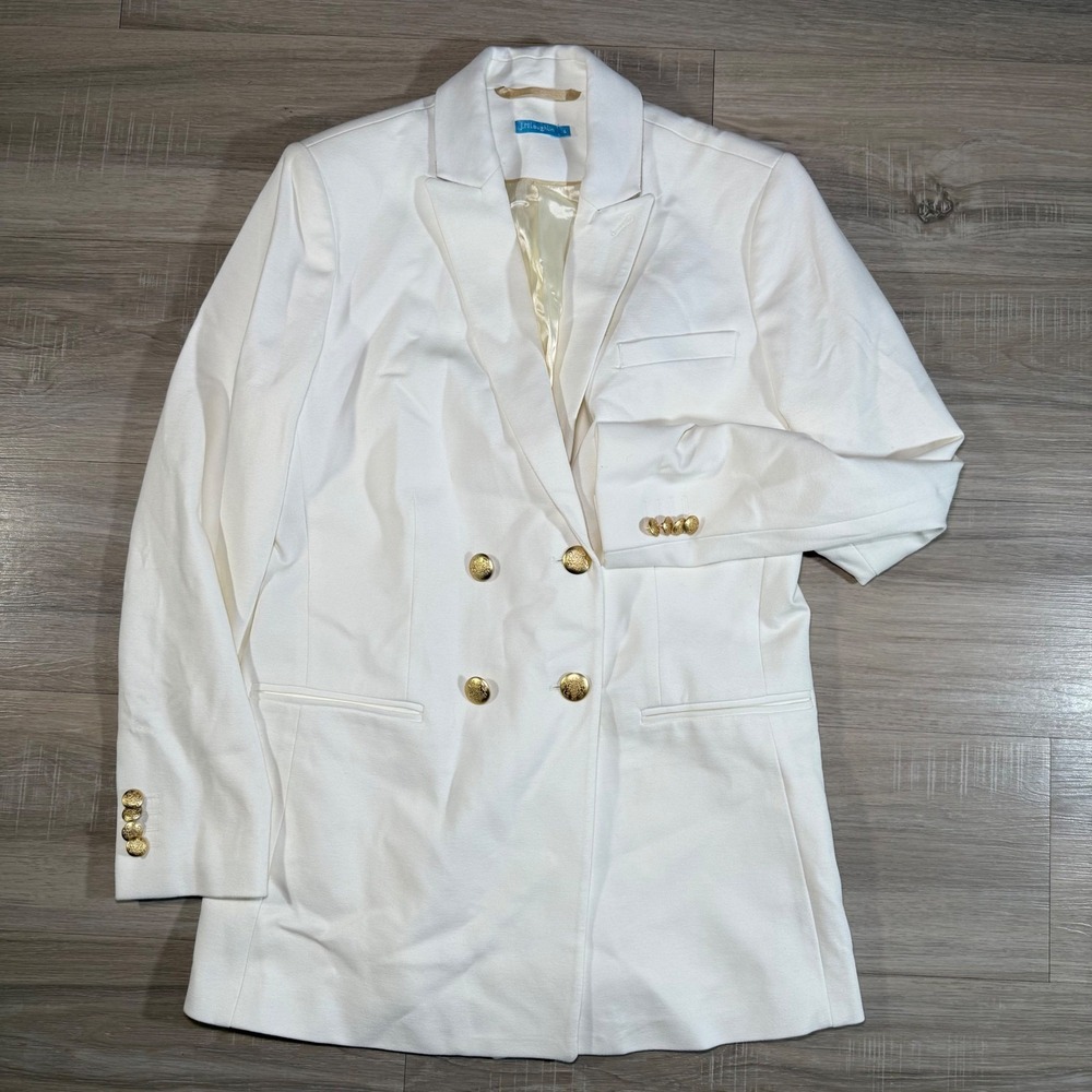 Womens J. McLaughlin Double Breasted Blazer Jacket Gold Buttons Portugal Made 4